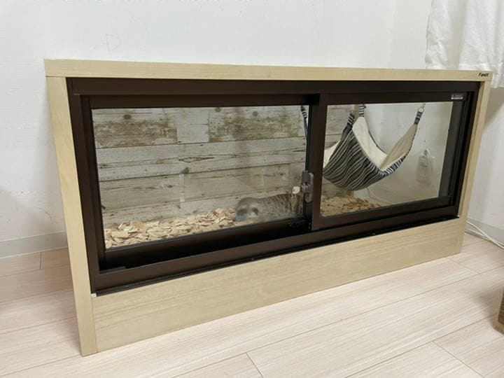 ＦandＫ爬虫類木製ケージ　ミーアキャット用　1200×600×600㎜