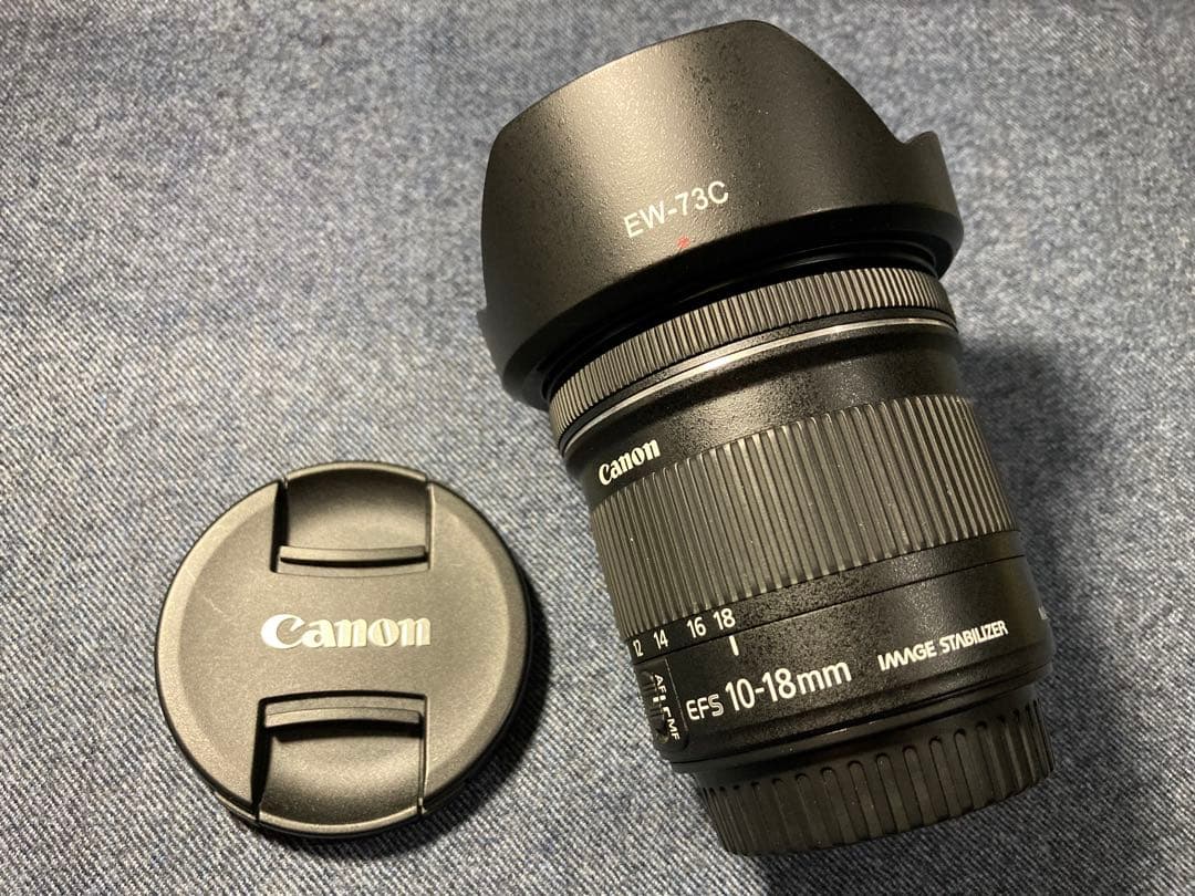 美品 Canon キャノン EF-S 10-18 IS STM◆フード＆箱説付き