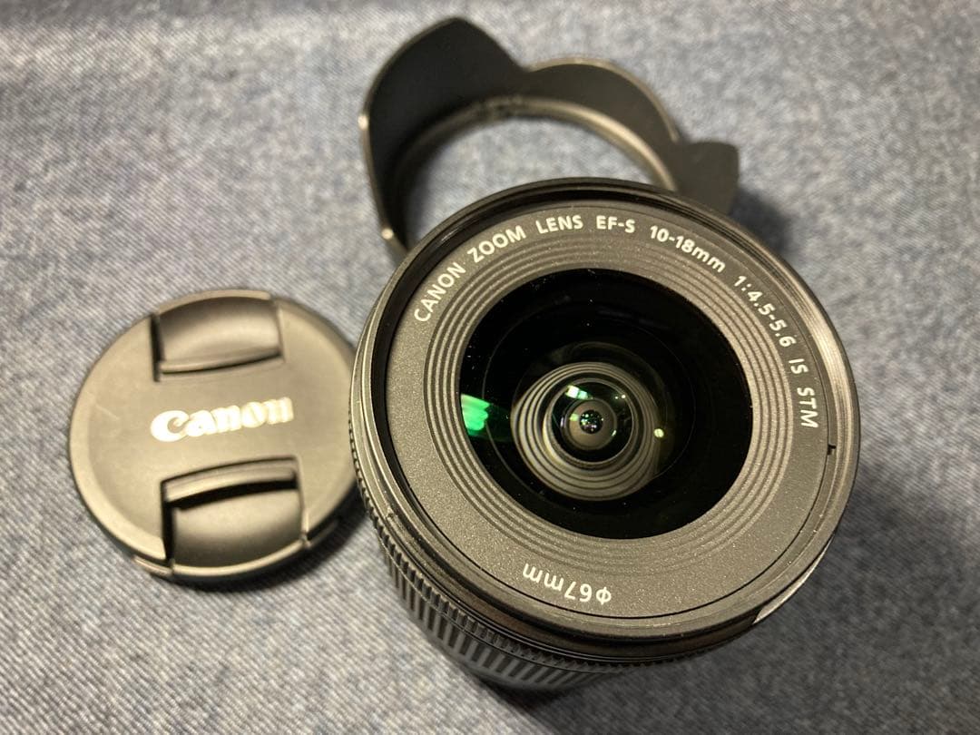 美品 Canon キャノン EF-S 10-18 IS STM◆フード＆箱説付き