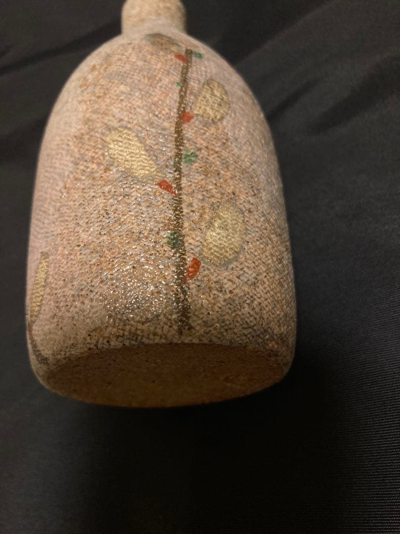 【共箱・落款】日展会員 伊藤東彦 益子焼 布目象嵌徳利「猫柳」静謐なる芸術品