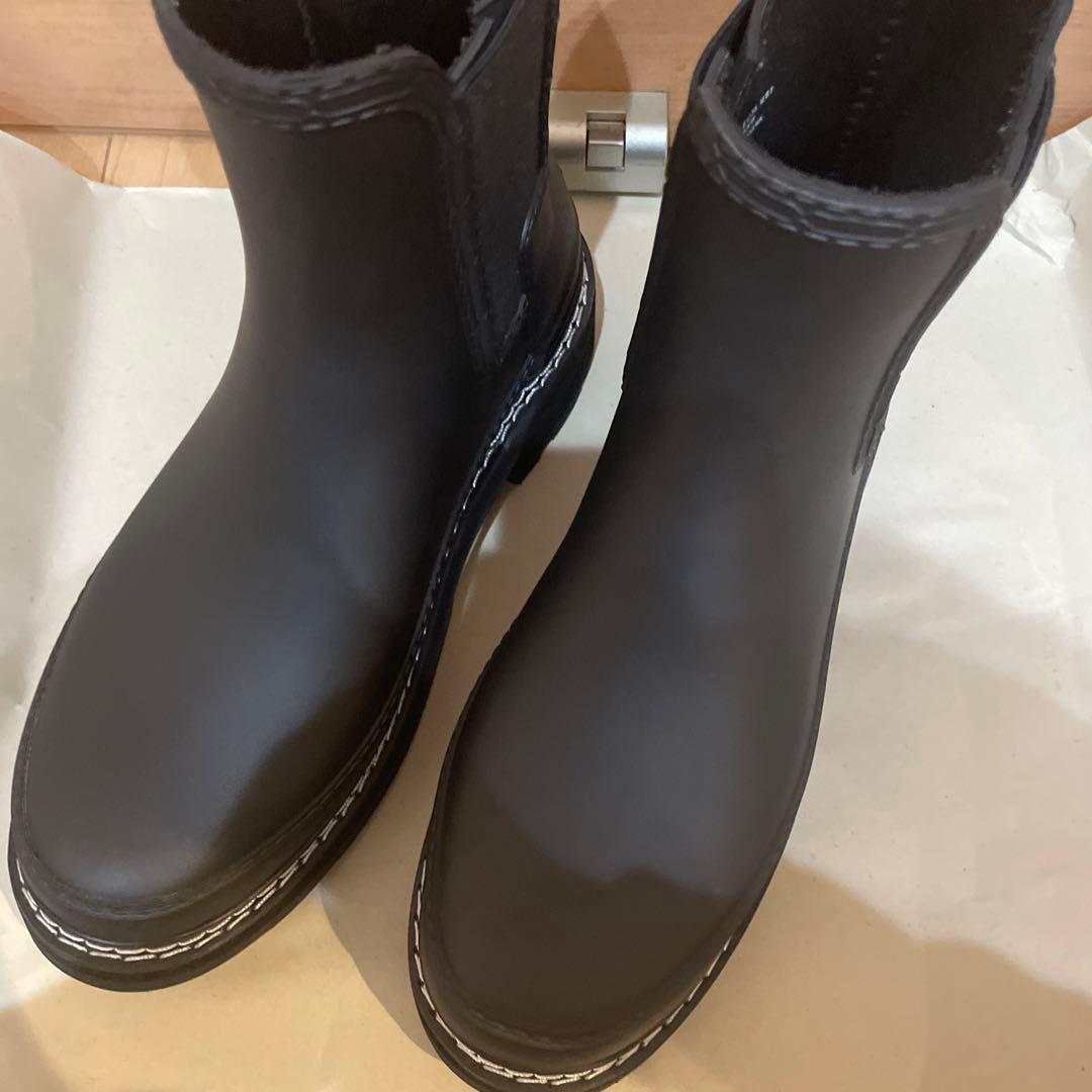 美品　HUNTER ハンター　リファインドステッチ チェルシーブーツ　黒　UK5