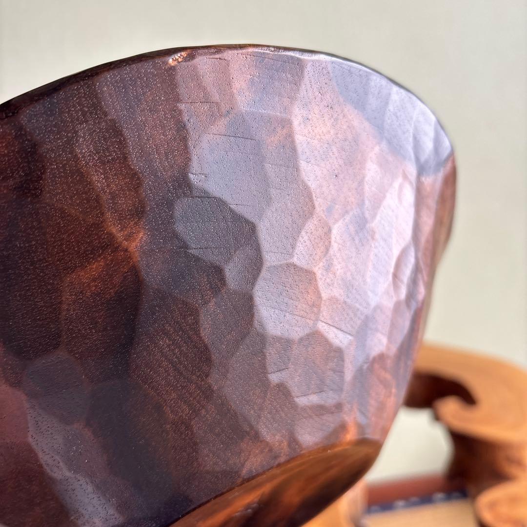 黒柿 深鉢 青峰重倫造 直径17cm 共箱