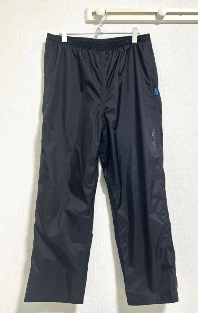 超美品　シマノ　ベーシックスーツ　釣り　耐水　防水　紺／黒　メンズXL