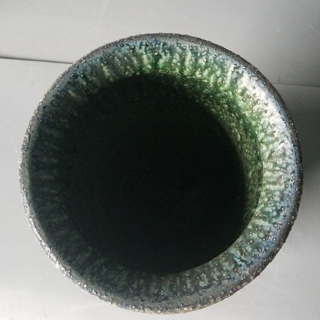 信楽焼傘立て ビードロ掛 信楽焼 高さ４６cm