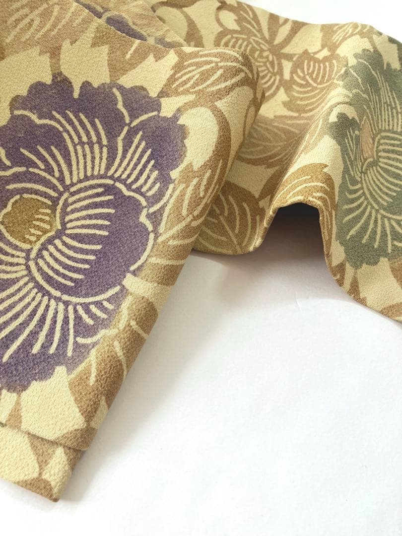 型染め花唐草の名古屋帯