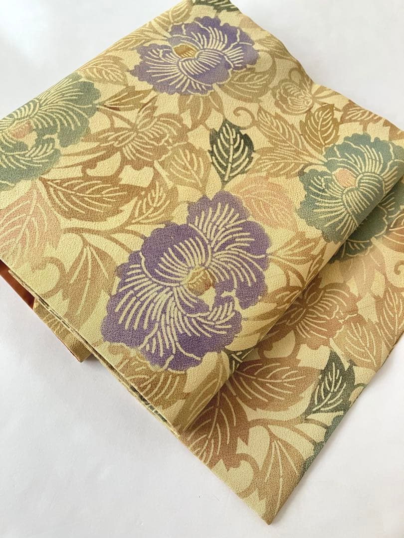 型染め花唐草の名古屋帯