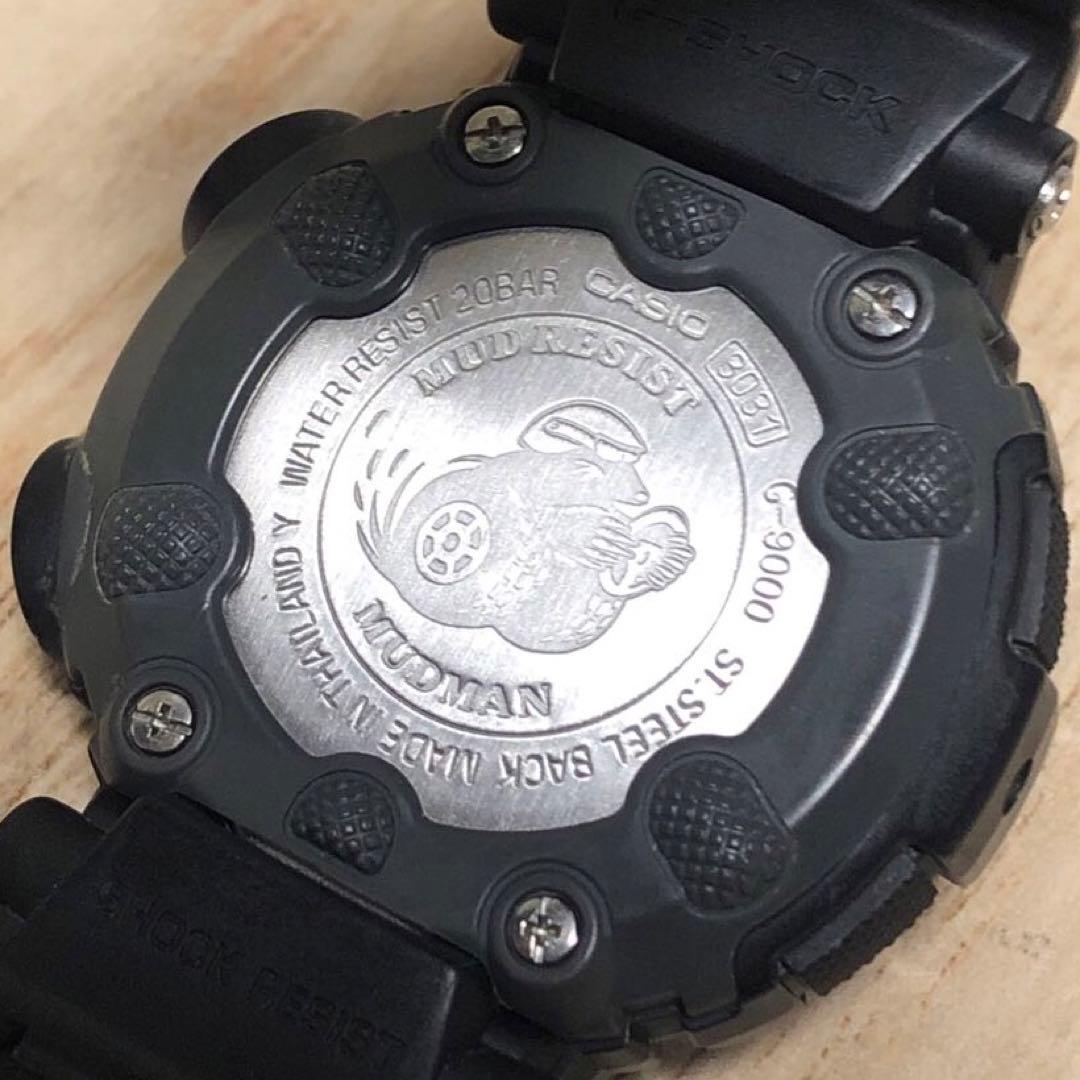 【レアカラーG-SHOCK G-9000】MUDMAN オールブラック★完動美品