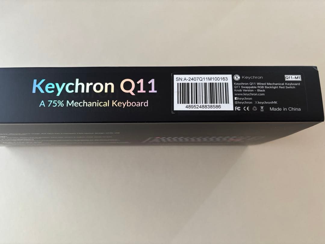 Keychron Q11 QMK 分割キーボード（US ANSI 配列）赤軸