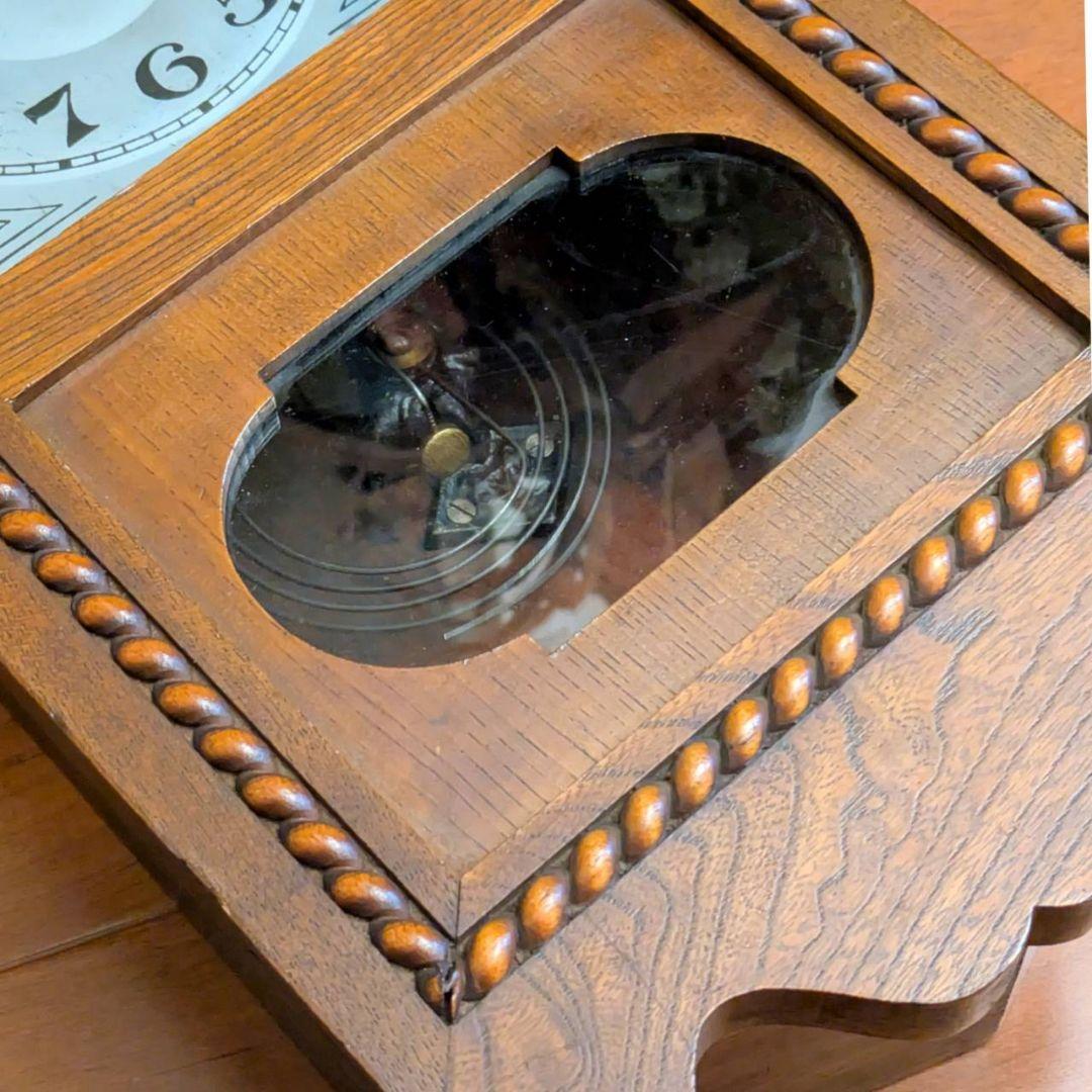 アンティーク掛時計　古時計　レトロ時計　振り子時計　ゼンマイ時計