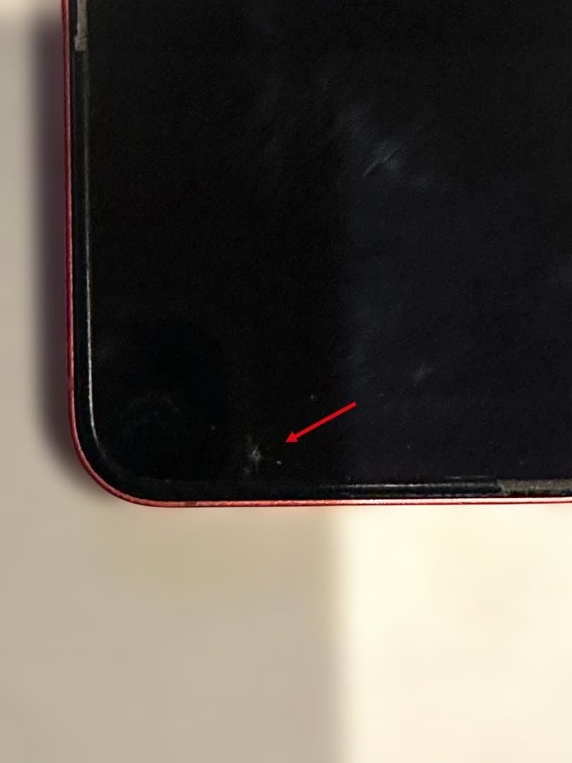 iPhone12 64GB レッド・SIMフリー　ガラスに小さな傷