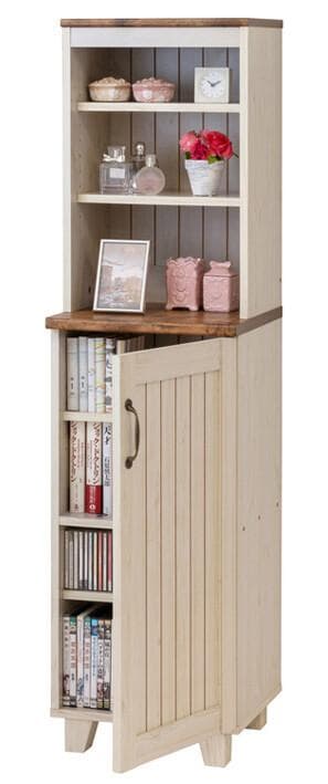 カントリー風　ハイキャビネット　収納棚　整理棚　収納ラック　小物収納