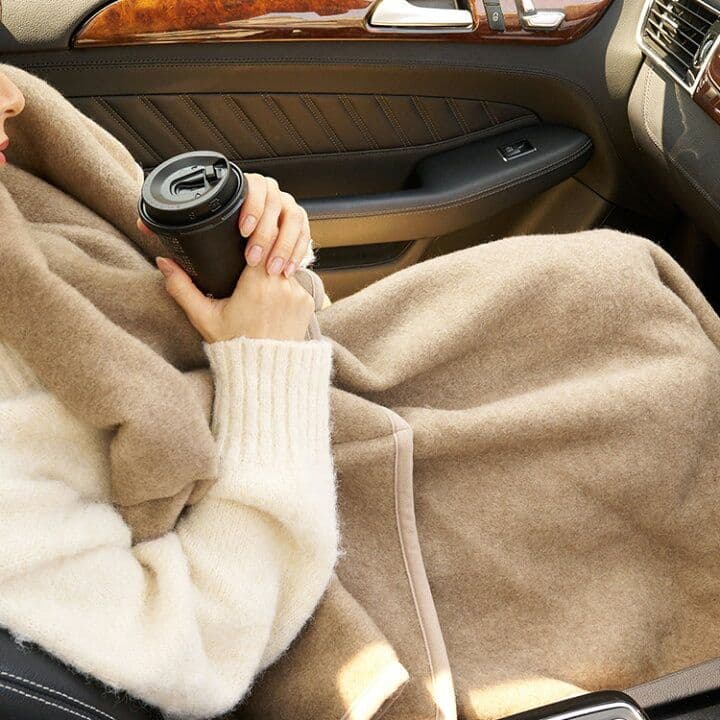 日本毛布工業組合　クッションブランケット　ブランケット　ひざ掛け