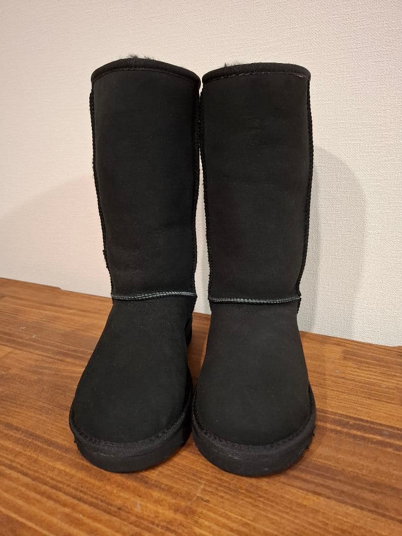 UGG ムートンブーツ 24cm 試着のみ 極美品 未使用級 箱なし ブラック