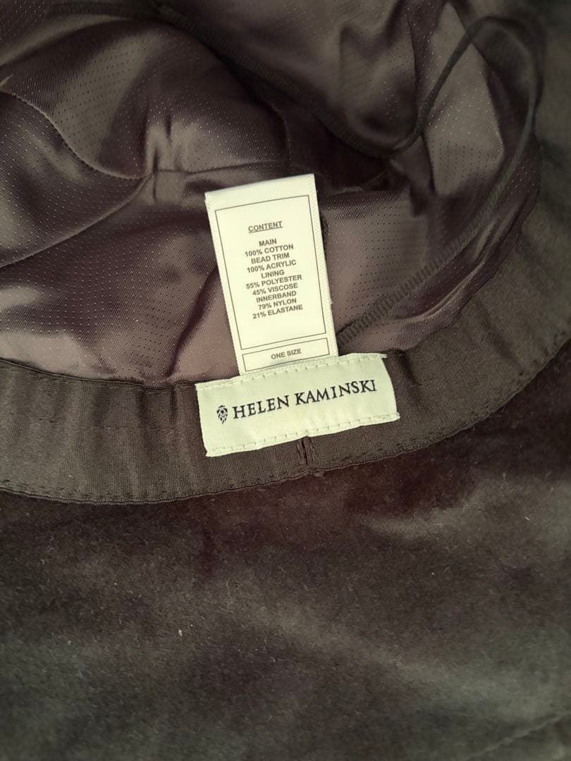 HELEN KAMINSKI ⭐︎パール付き黒ベロアバケットハット