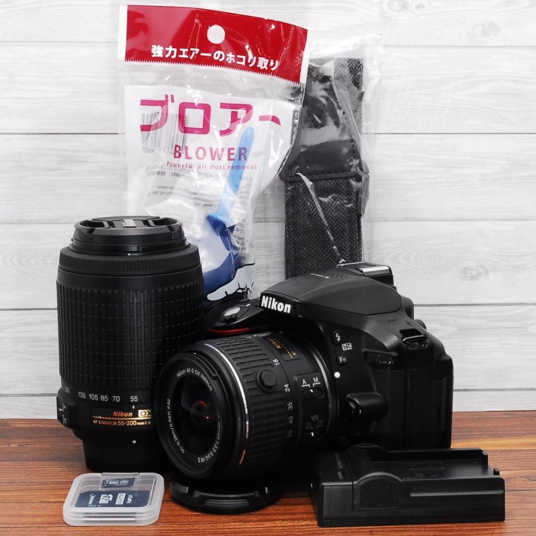ℎ♡ ✨美品 Wi-Fi搭載機✨ニコン Nikon D5300 ダブルレン