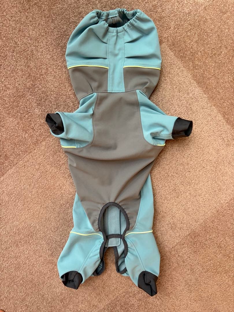 犬用レインコート DXL グレー/ブルー