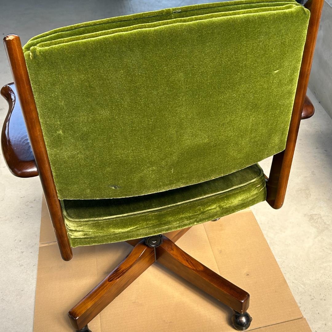 karimoku オールドカリモク コロニアル デスクチェア モケットグリーン