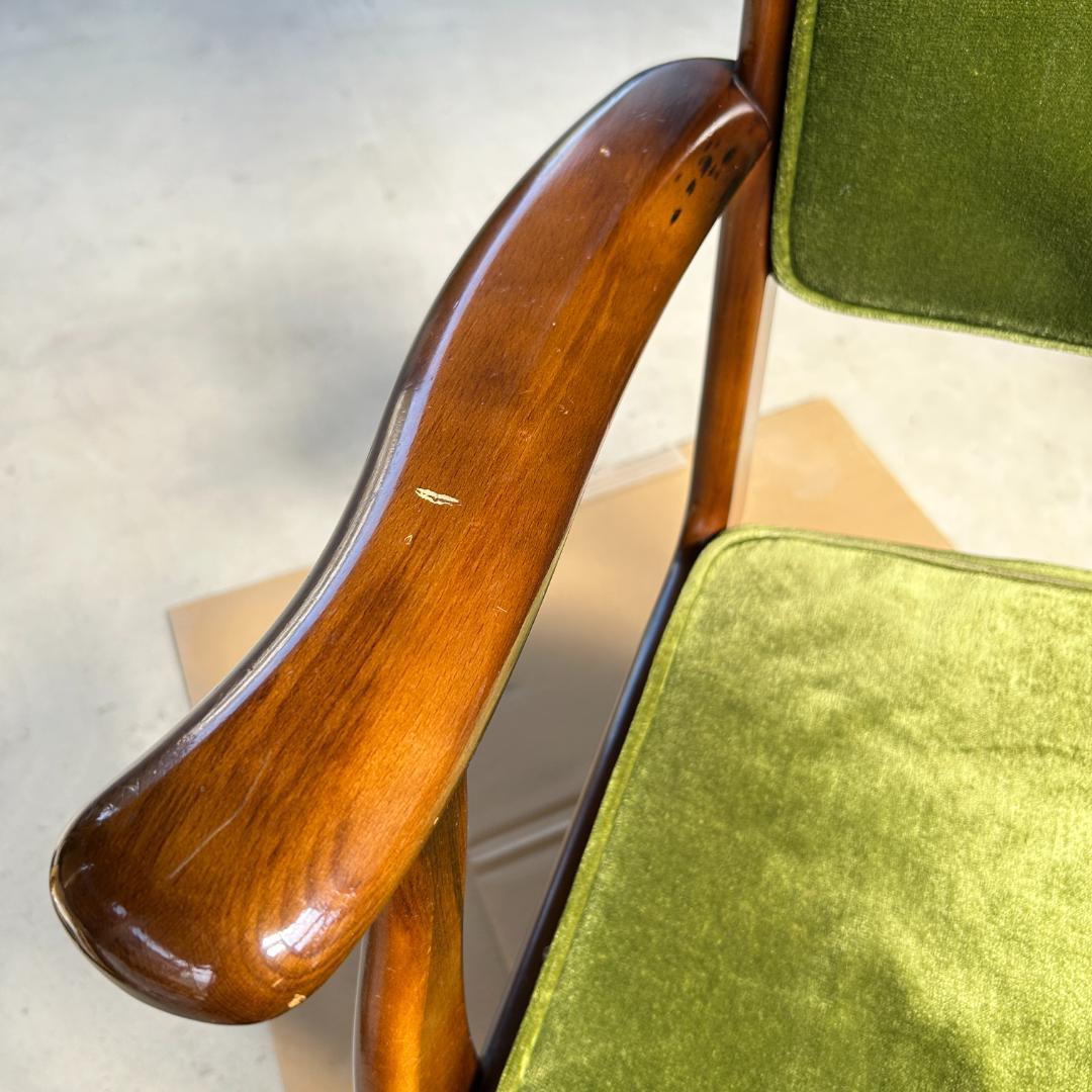 karimoku オールドカリモク コロニアル デスクチェア モケットグリーン