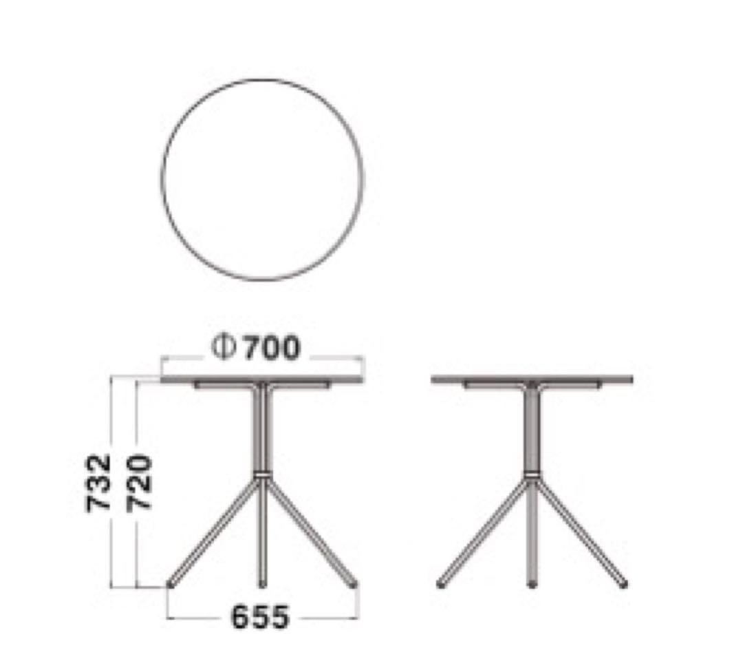 PEDRALI NOLITAテーブル　ブラック未使用品