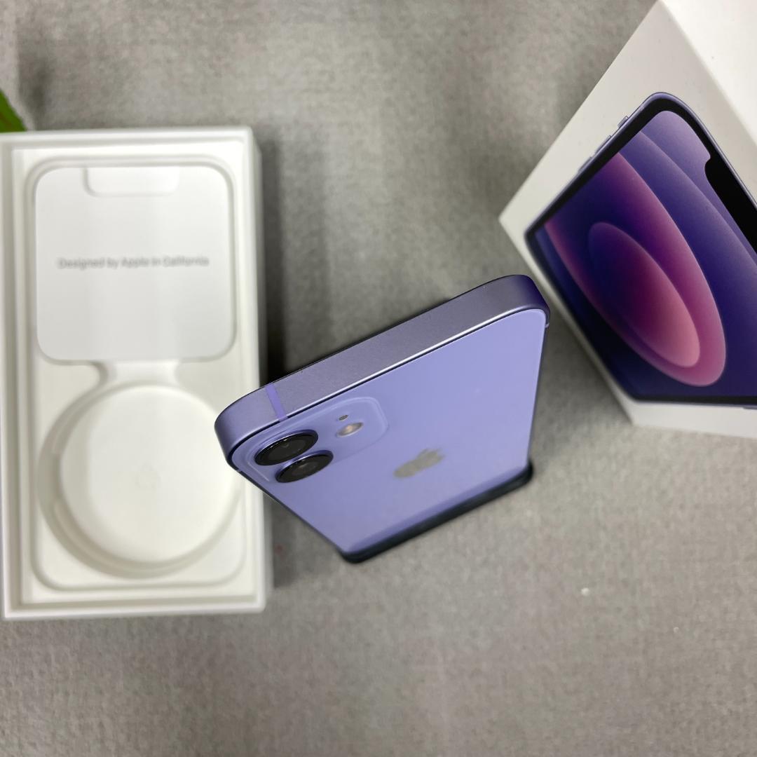 新品同様 iPhone 12mini 64GB パープル SIMフリー 送料無料