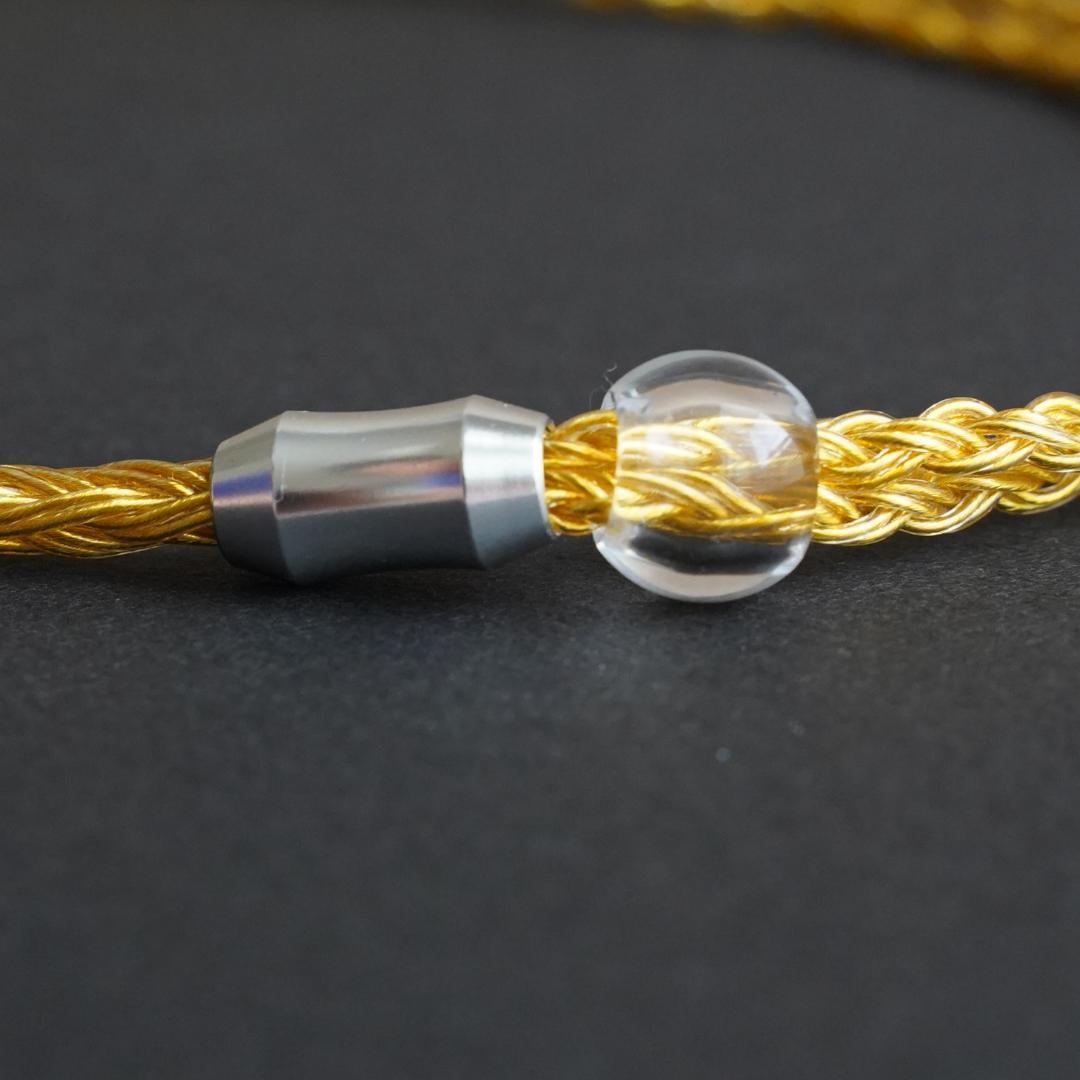 超希少!16芯 金メッキリケーブル mmcx/4.4mm L字（シルバー）