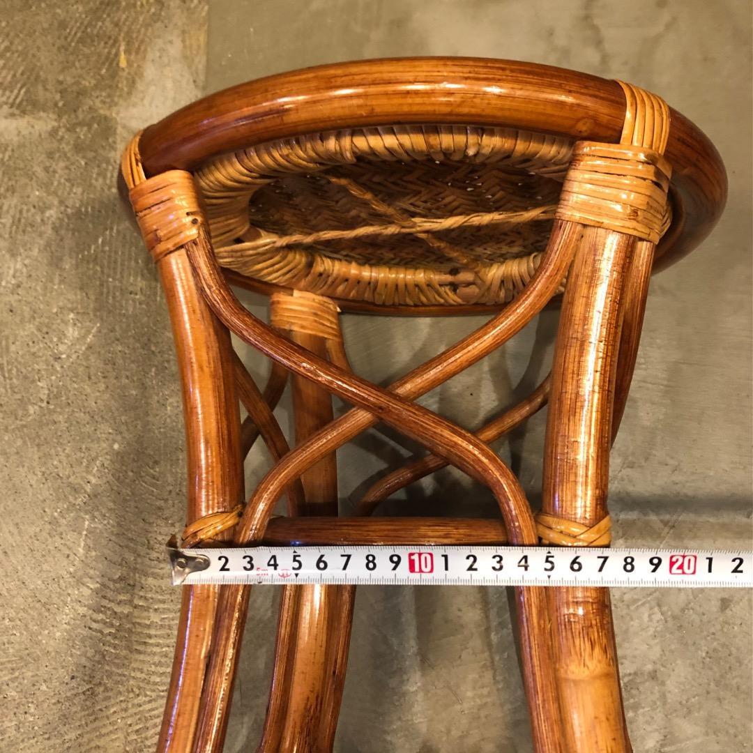 【ラタン】 円形スツール 椅子　腰掛け　ラタンチェアー　アジアン雑貨