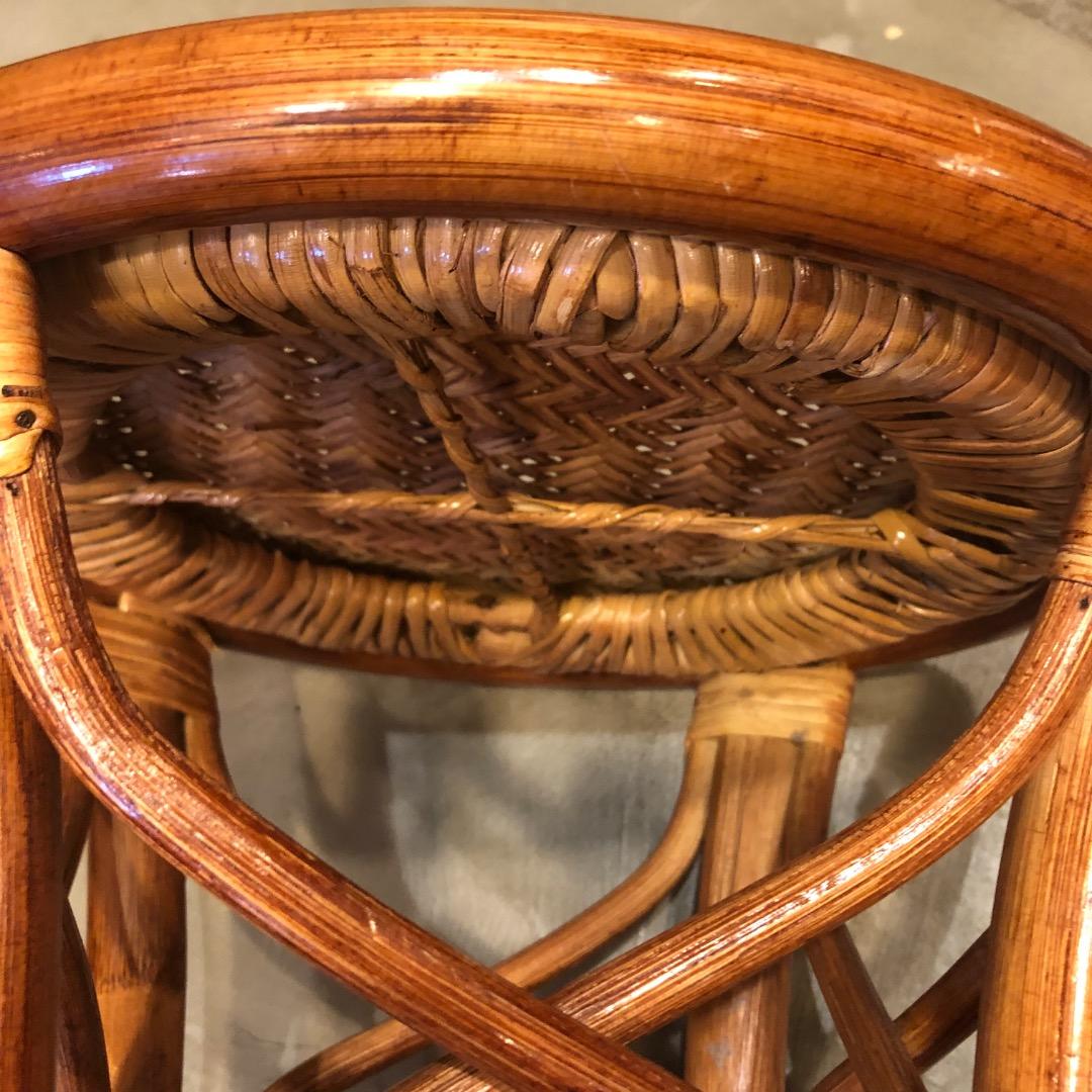 【ラタン】 円形スツール 椅子　腰掛け　ラタンチェアー　アジアン雑貨