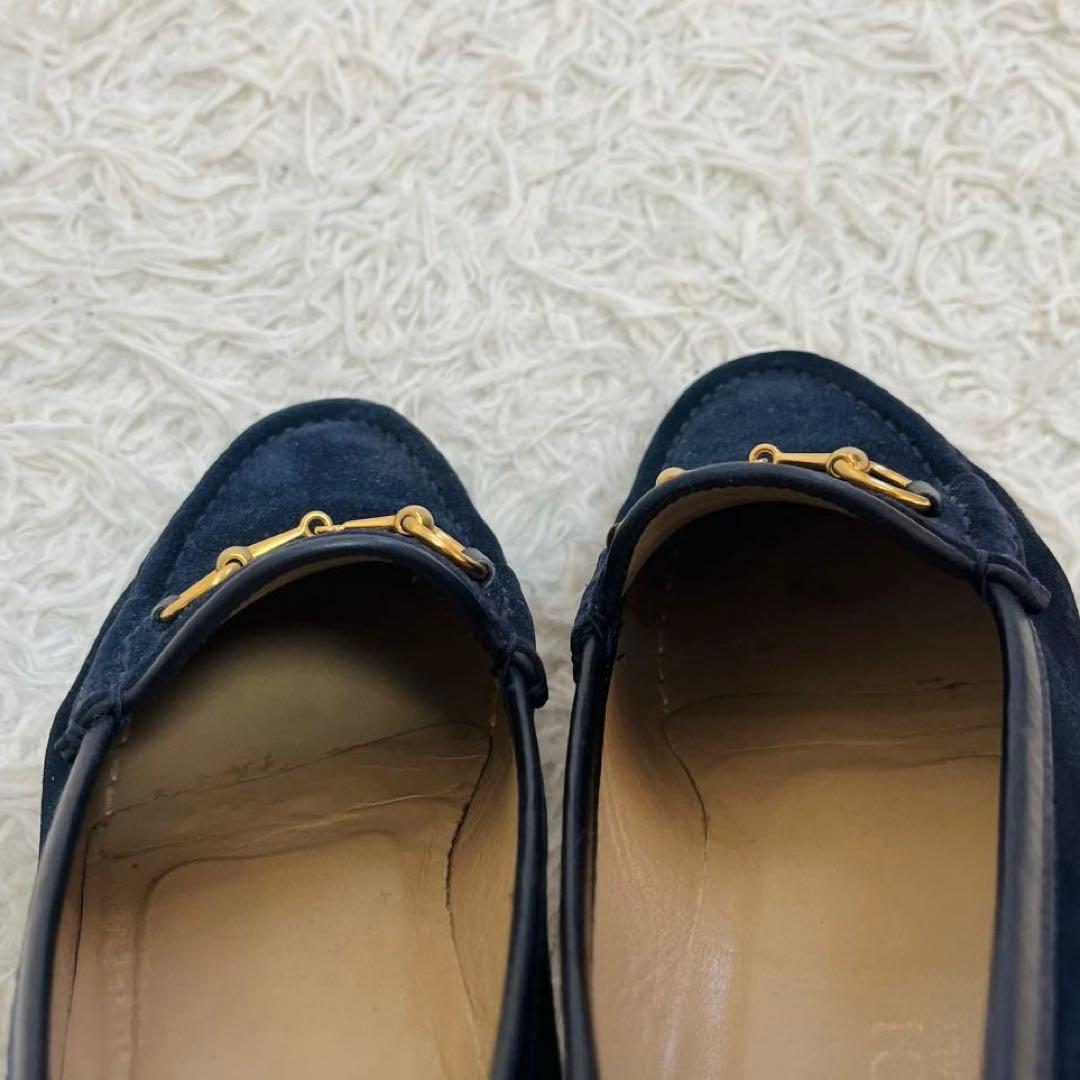美品✨GUCCI ホースビット　ローファー　24.5 ネイビー　スエード　箱あり