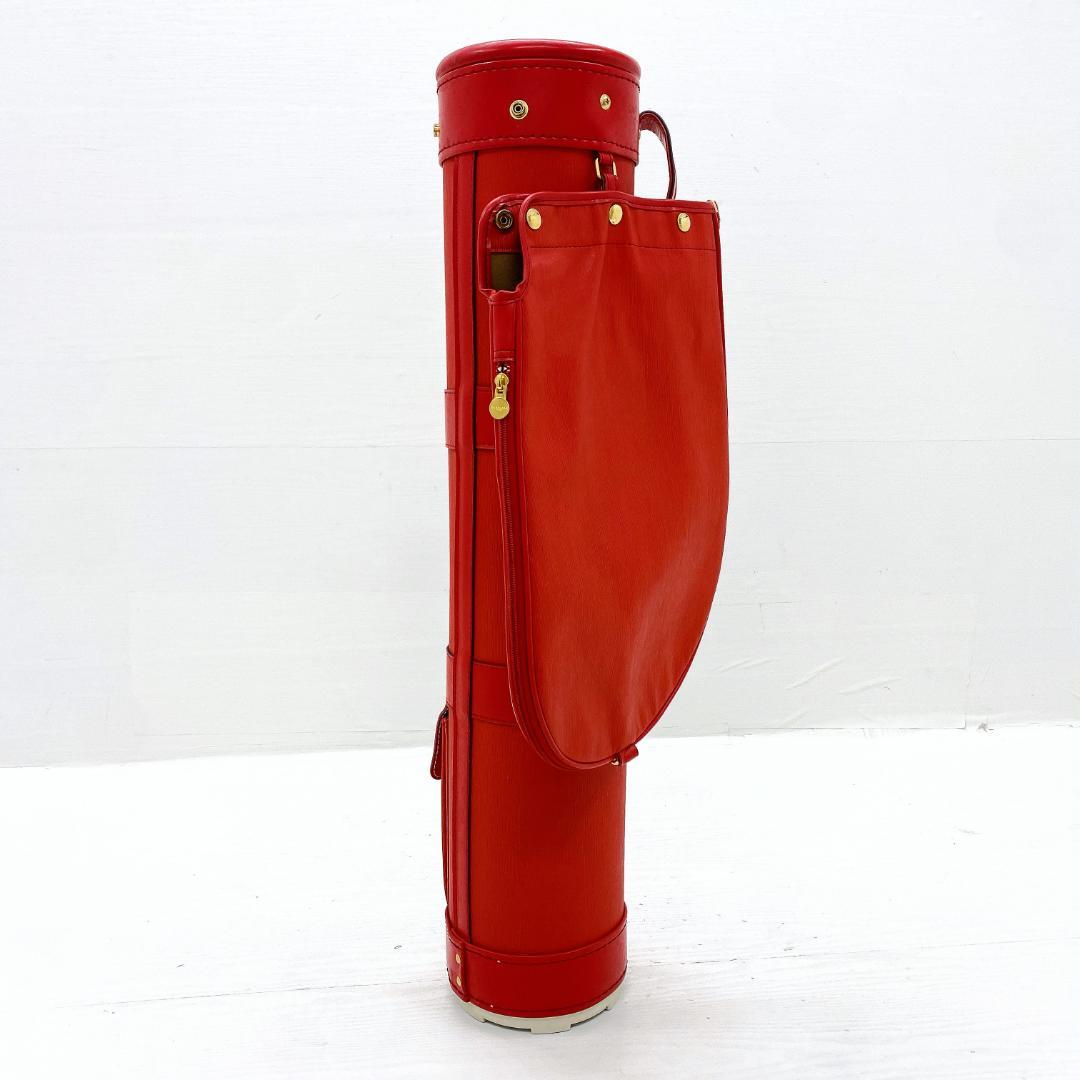 【希少‼】 BALENCIAGA レッド 本革 キャディバッグ ゴルフバッグ