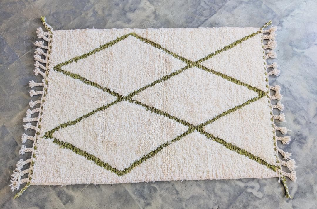 新品/未使用/1点物モロッコラグ-ベニワレン-No.16 101.5×146cm