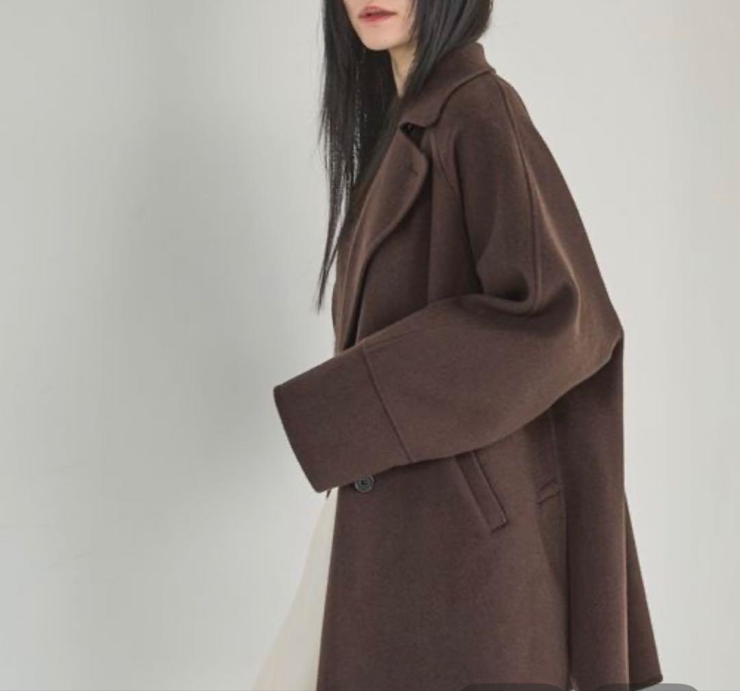 【美品】A part by カシープミドルジャケットコート/ブラウン/FREE