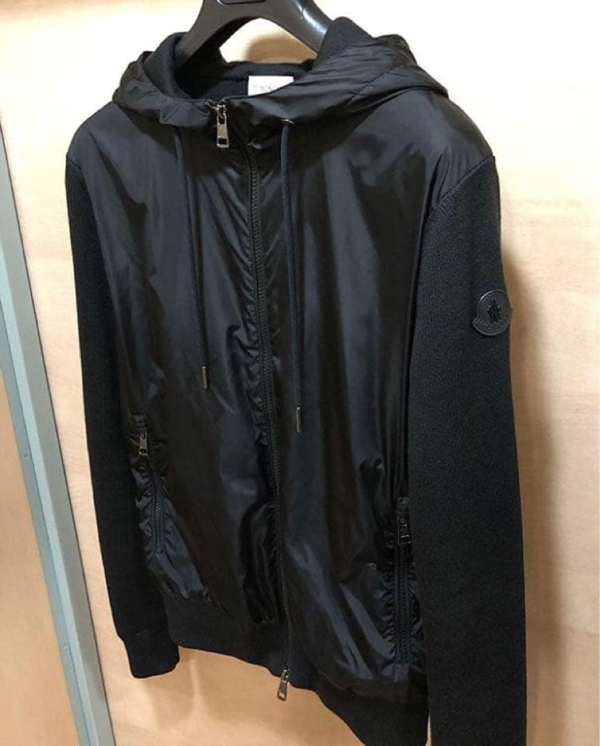 MONCLER ニット ナイロン パーカー