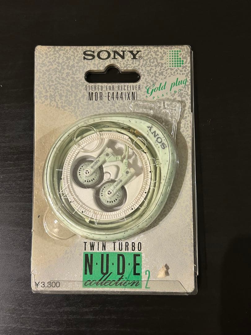 ソニー イヤホン ヌードMDR-E444 XNライトグリーン巻き取り式ケース付き