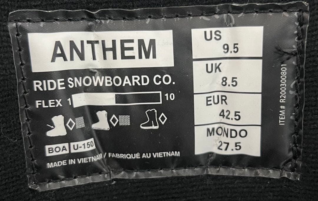 【即日発送】RIDE スノボブーツ　ANTHEM アンセム 27.5cm