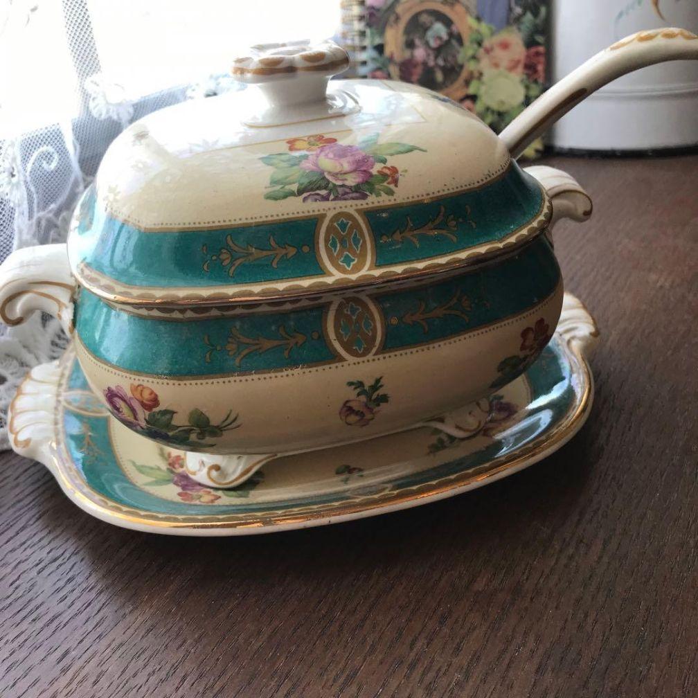 BOOTHS社　シリコン・チャイナ　19世紀頃　ソース・チュリーン　アンティーク