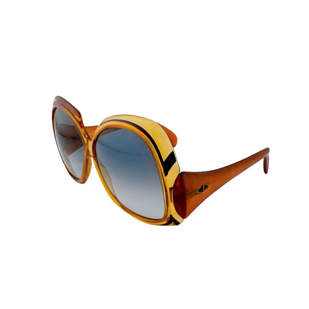 クリスチャンディオール 度なし CDロゴ サングラス セルフレーム ブラウン