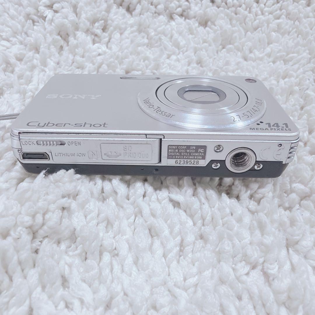 SONY サイバーショットDSC-W350 デジカメ コンデジ 本体 シルバー