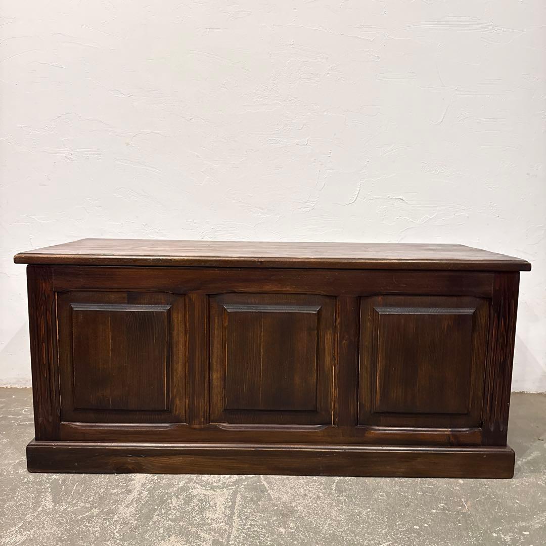 ヴィンテージ　収納付き　ベンチ