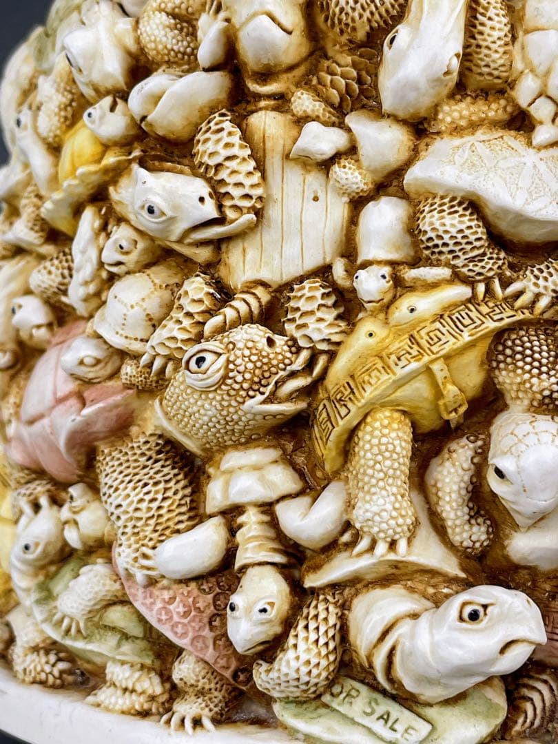 【希少】ハーモニーキングダム 亀 小物入れ カメ かめ 彫刻 置物 ボックス