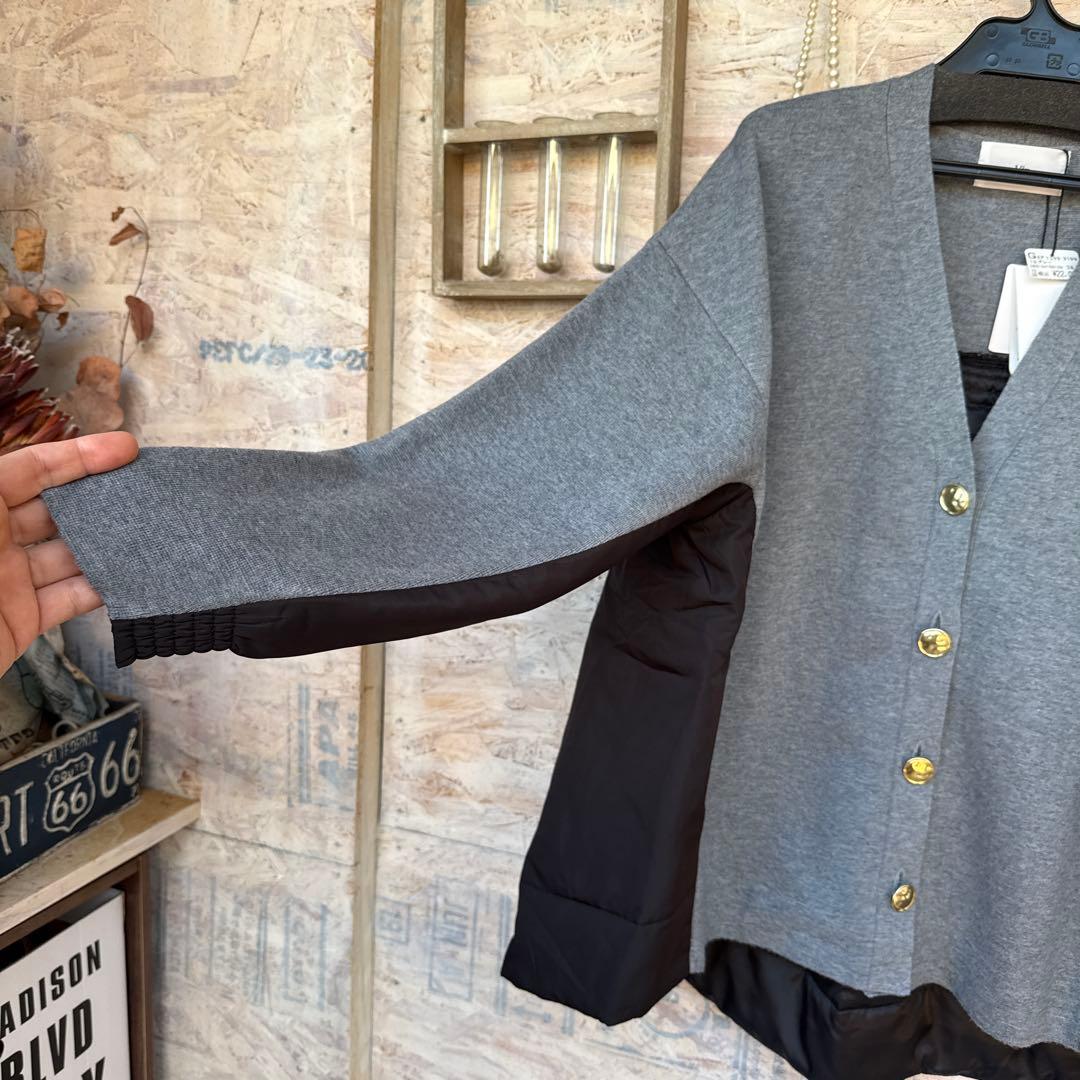 ヤマダヤ 新品未使用 スコットクラブ購入 上質 バイカラー 異素材カーディガン