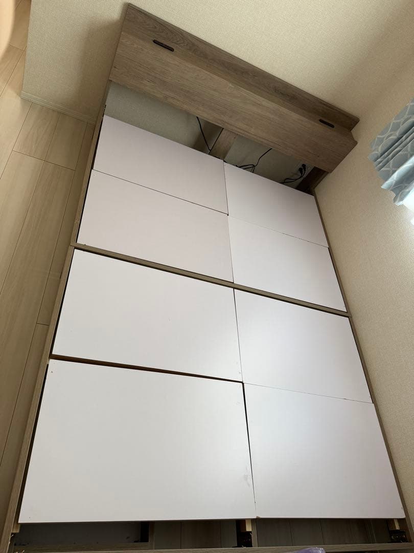 Suzu⭐︎Serest 引出し収納付きダブルベッドフレームのみグレージュ