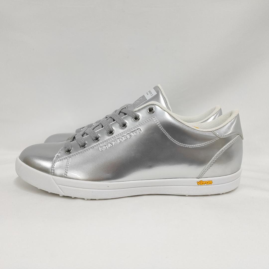 ○★新品未使用 セントアンドリュース ビブラム ゴルフシューズ シルバー27.5