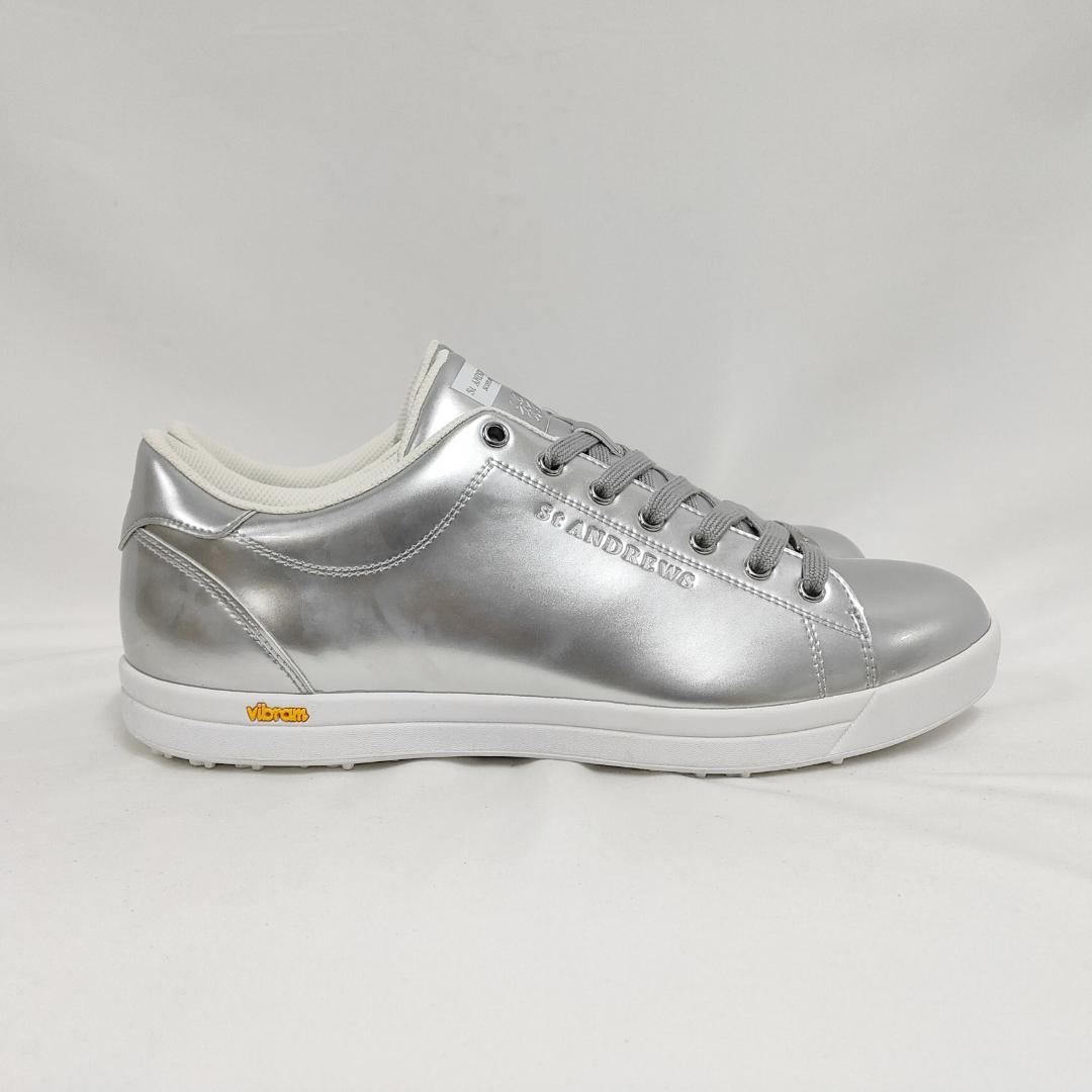 ○★新品未使用 セントアンドリュース ビブラム ゴルフシューズ シルバー27.5