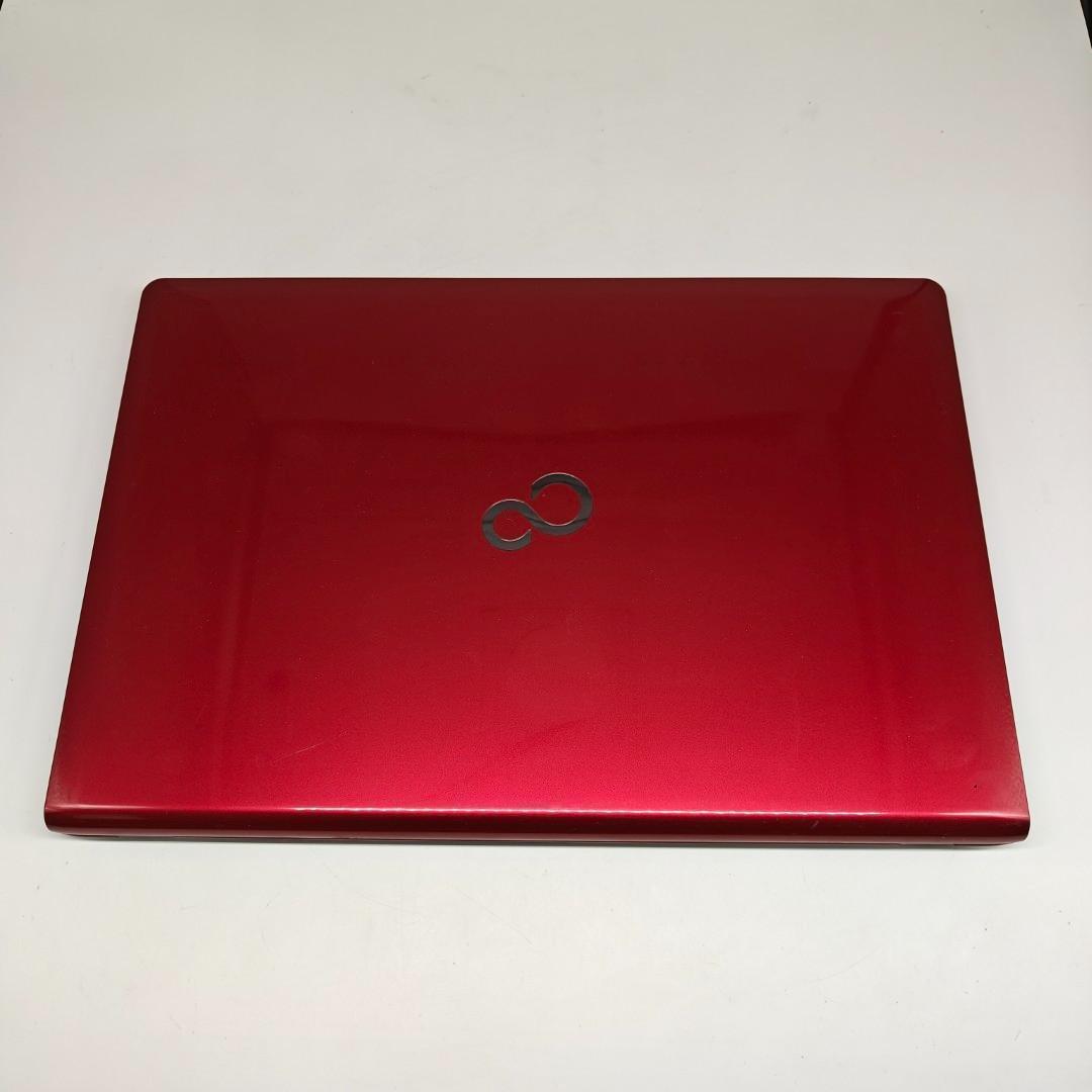 【富士通】AH53 高速i7 SSD512GB 16GB レッド ノートPC