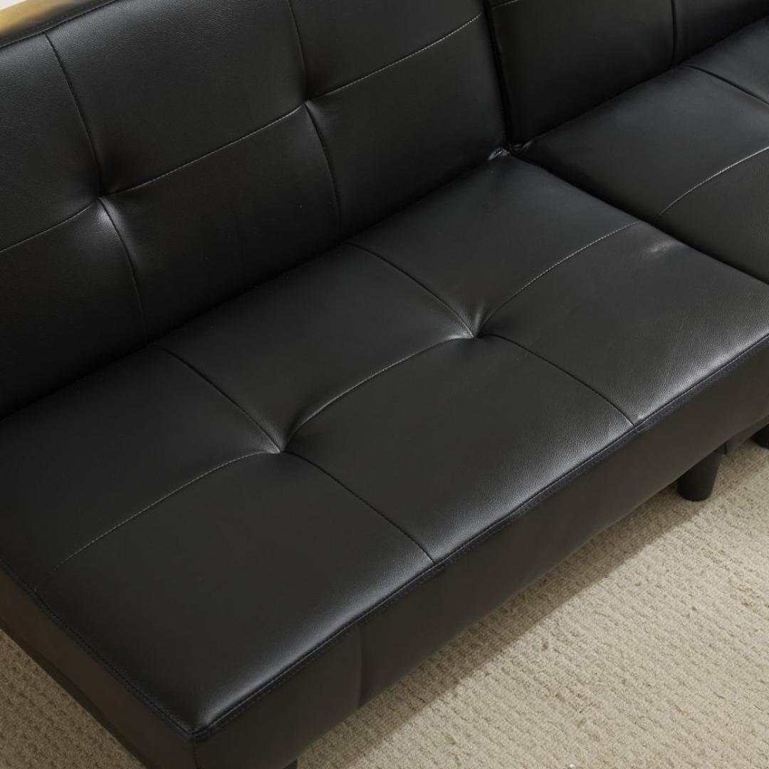 ソファ 2人掛け ソファベッド 背もたれ3段階欧 ロータイプリクライニングソファ