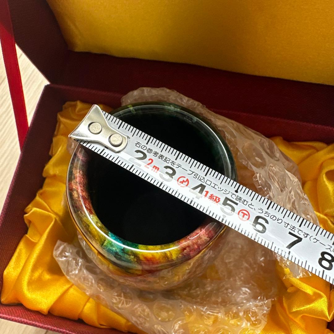 台湾　七彩玉花瓶　【新品】