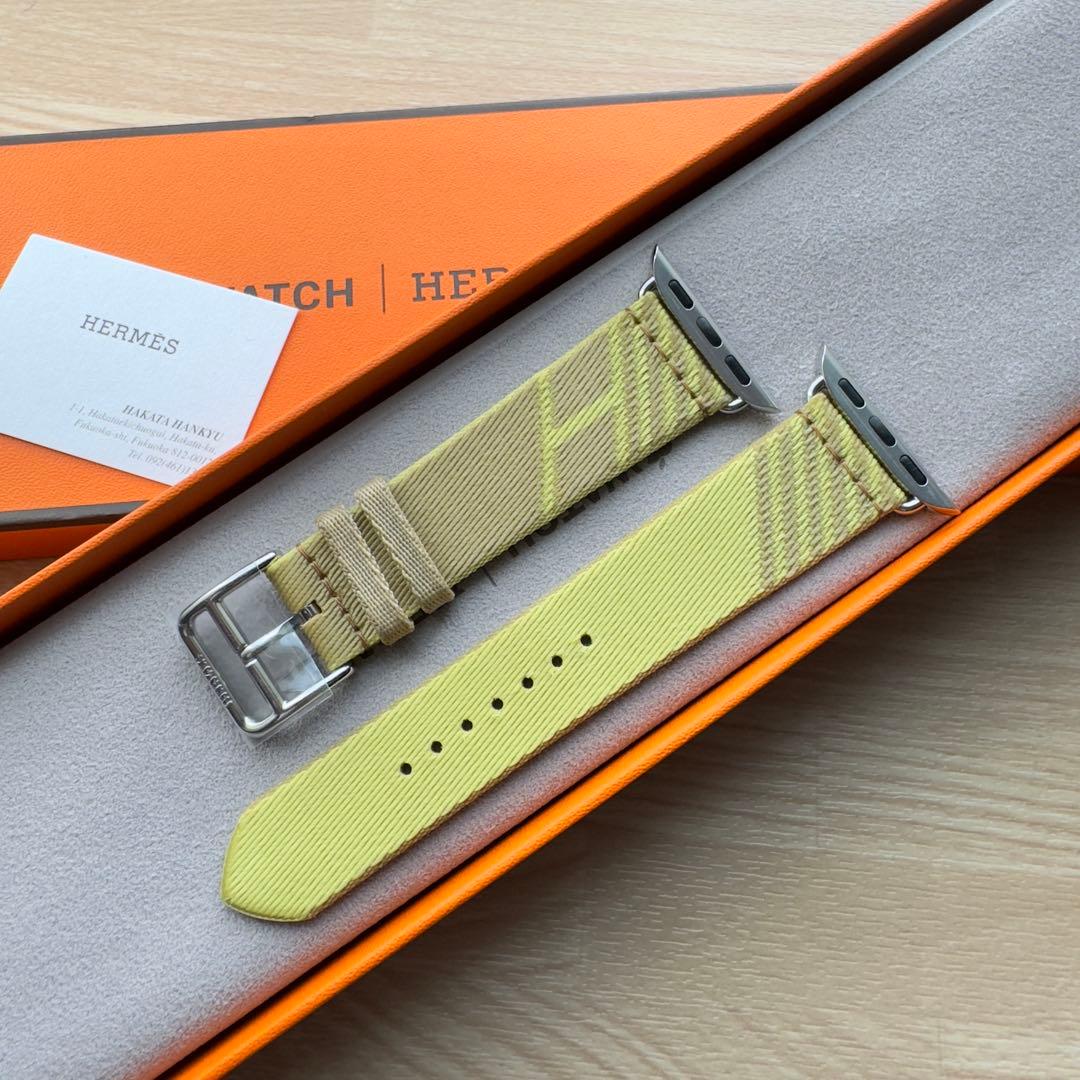 1965 Apple Watch エルメス　ジャンピング　イエロー　ナイロン