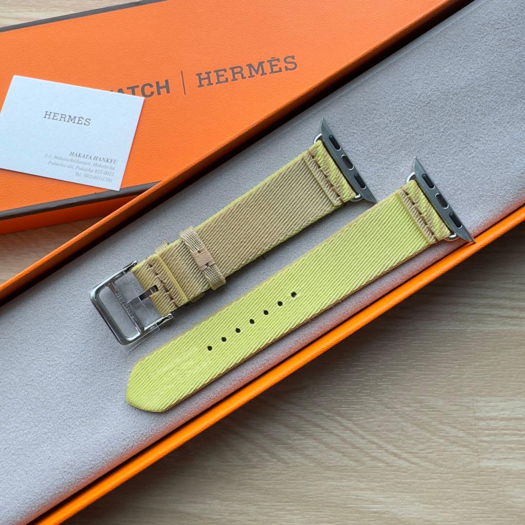 1965 Apple Watch エルメス　ジャンピング　イエロー　ナイロン