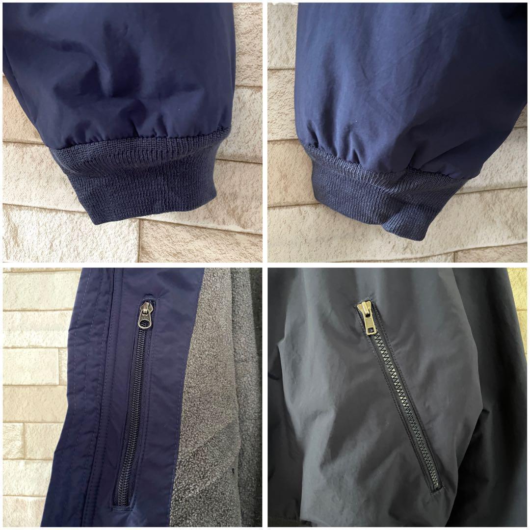 エルエルビーン ウォームアップジャケット 刺繍ロゴ 企業 シンサレート 紺 XL