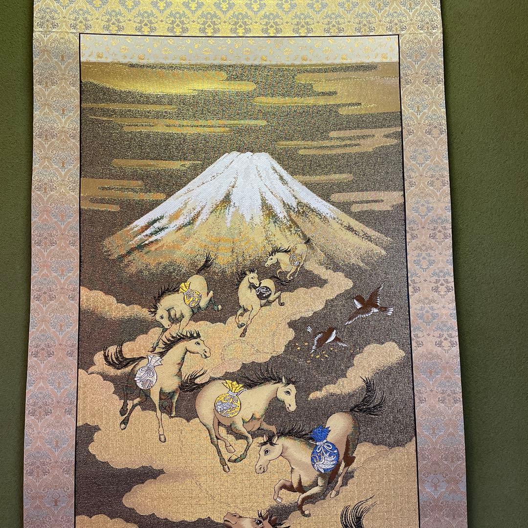 48時間のみお値引き‼️ エクセルヒューマン掛け軸（富士來賓神駒）